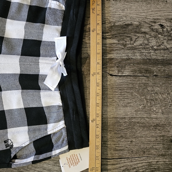 NWT Ivory Ella Pajama Jogger Pants Blk/Wht Checkerboard Size L - Picture 3 of 5